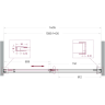 Душевая дверь BELBAGNO SOFT_CLOSE-1-BF-1-140-C-GM