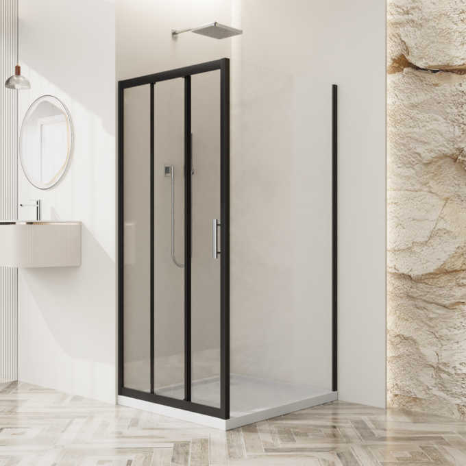 Душевой уголок BELBAGNO UNO-195-AHF-31-90/80-C-NERO